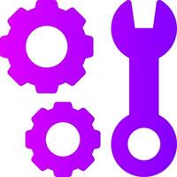 Maintenance Wrench Solid Multi Gradient Icon vector