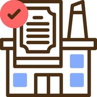 Industry Certification Color Filled Icon vector