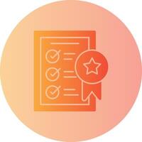 Quality Standards Gradient Circle Icon vector