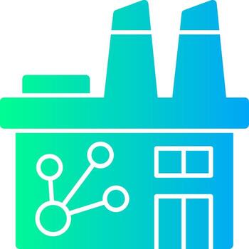 industria redes sólido multi degradado icono vector