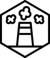 Factory Sign Line Icon vector