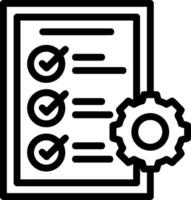 Maintenance Checklist Line Icon vector