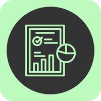 Industry Analysis Linear Round Icon vector