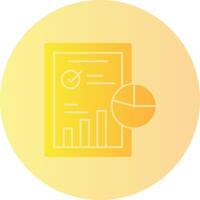 Industry Analysis Gradient Circle Icon vector