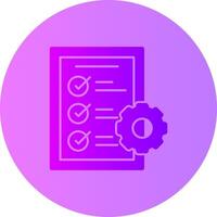 Maintenance Checklist Gradient Circle Icon vector