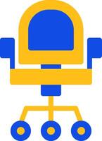 Chair Flat Two color Icon vector