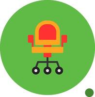 Chair Flat Shadow Icon vector