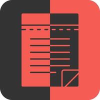 Notepad Red Inverse Icon vector