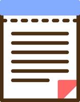 Notepad Color Filled Icon vector