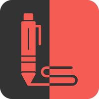 Pen Red Inverse Icon vector