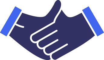 Handshake Solid Two Color Icon vector