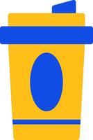 Coffee Cup Flat Two color Icon vector