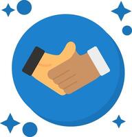 Handshake Tailed Color Icon vector