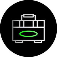 Briefcase Dual Gradient Circle Icon vector