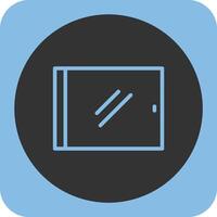 Tablet Linear Round Icon vector