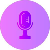 Microphone Gradient Circle Icon vector