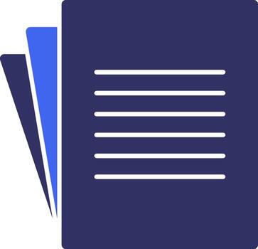 Document Solid Two Color Icon vector