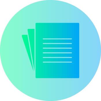 Document Gradient Circle Icon vector