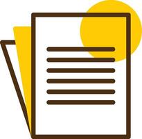 Document Yellow Lieanr Circle Icon vector