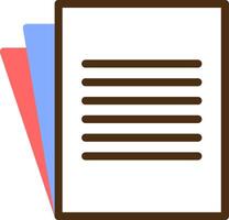 Document Color Filled Icon vector