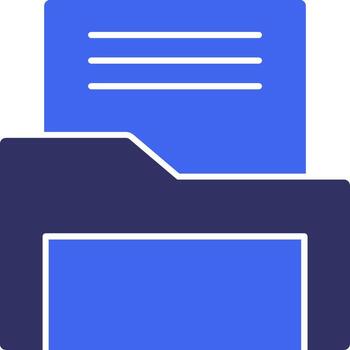 File Folder Solid Two Color Icon vector