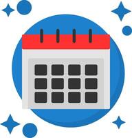 Calendar Tailed Color Icon vector