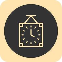 Clock Linear Round Icon vector