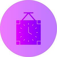 Clock Gradient Circle Icon vector