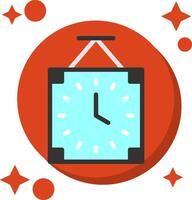 Clock Tailed Color Icon vector