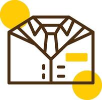 Suit Yellow Lieanr Circle Icon vector