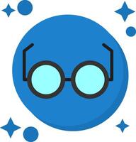 Glasses Tailed Color Icon vector