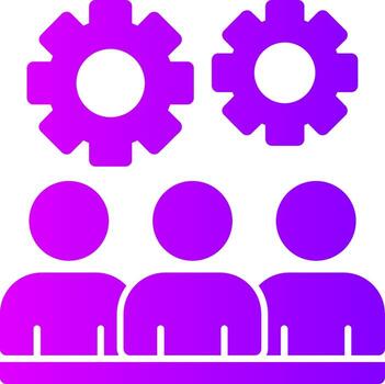 Team Solid Multi Gradient Icon vector
