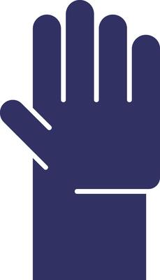 Hand Raise Solid Two Color Icon