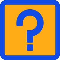 Question Mark Flat Two color Icon vector