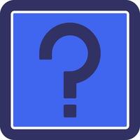 Question Mark Solid Two Color Icon vector