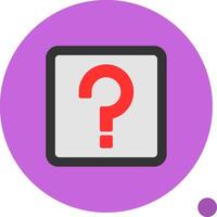 Question Mark Flat Shadow Icon vector