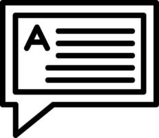 Answer Line Icon vector