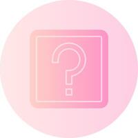 Question Mark Gradient Circle Icon vector
