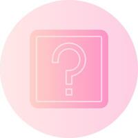 Question Mark Gradient Circle Icon vector