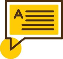 Answer Yellow Lieanr Circle Icon vector