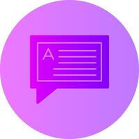 Answer Gradient Circle Icon vector