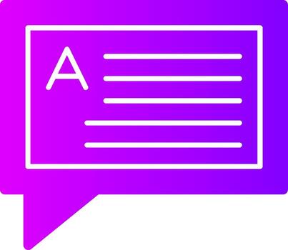 Answer Solid Multi Gradient Icon vector