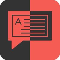 Answer Red Inverse Icon vector