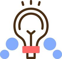 Idea Bulb Color Filled Icon vector