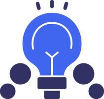 Idea Bulb Solid Two Color Icon vector