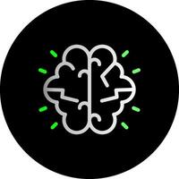 Brainstorming Dual Gradient Circle Icon vector