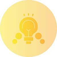 Idea Bulb Gradient Circle Icon vector