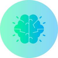 Brainstorming Gradient Circle Icon vector