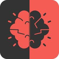 Brainstorming Red Inverse Icon vector