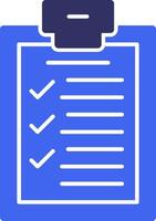 Checklist Solid Two Color Icon vector